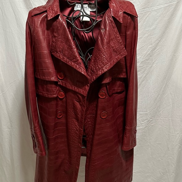 Christian Dior by John Galliano. Red croc-embossed lambskin leather FW 2005 - Picture 3 of 9
